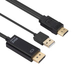 電源付きHDMIからUSB＋DisplayPortアダプターケーブル、長さ：1.8m、180cm