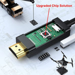 電源付きHDMIからUSB＋DisplayPortアダプターケーブル、長さ：1.8m、180cm
