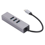 SL-030 USB-C / Type-CからギガビットイーサネットRJ45＆3ポートUSB 3.0アダプターコンバーターハブ、USB-C / Type-CからRJ45＆3ポートUSB