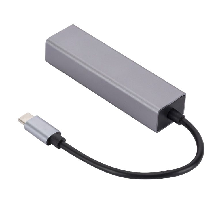 SL-030 USB-C / Type-CからギガビットイーサネットRJ45＆3ポートUSB 3.0アダプターコンバーターハブ、USB-C / Type-CからRJ45＆3ポートUSB
