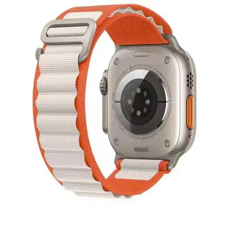 通気性二色ナイロンウォッチバンド、Apple Watch Ultra 49mm / シリーズ8＆7 45mm / SE 2＆6＆SE＆5＆4 44mm / 3＆2＆1 42mm用、シリーズ8＆7 41mm / SE 2＆6＆SE＆5＆4 40mm / 3＆2＆1 38mm用