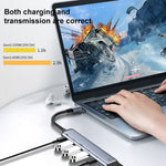 Y004 6イン1 USB-C/Type-C to HDMI+USB 3.1+デュアルUSB 2.0+デュアルUSB-C/Type-Cインターフェース多機能アダプター、Y004