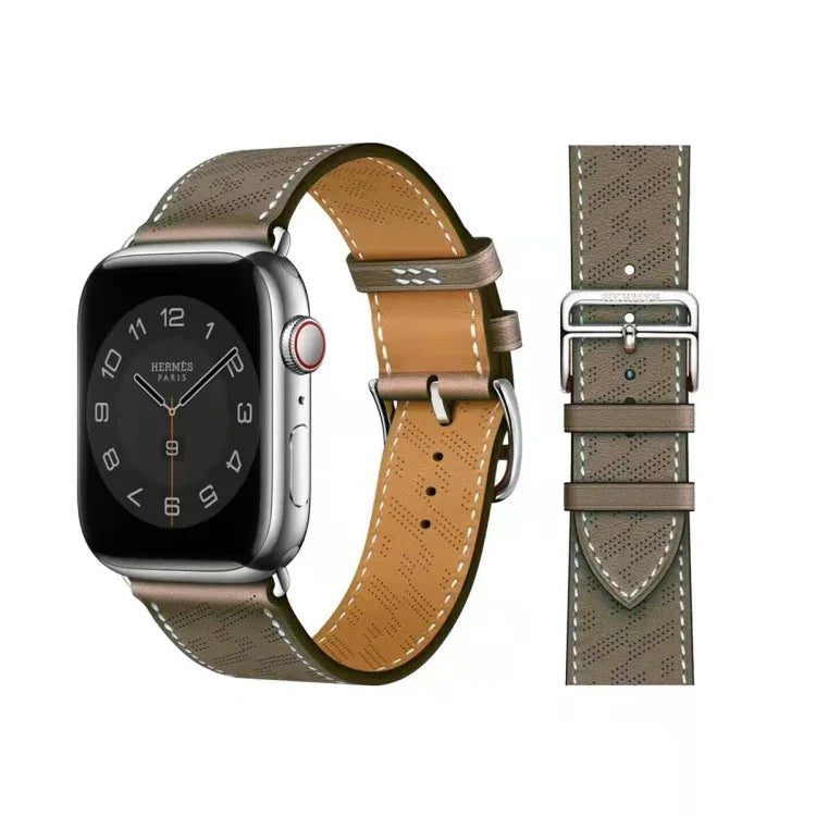 マイクロポーラスレザー製ストラップ、Apple Watch Ultra 49mm / シリーズ8＆7 45mm / SE 2＆6＆SE＆5＆4 44mm / 3＆2＆1 42mm用、Apple Watch シリーズ8＆7 41mm / SE 2＆6＆SE＆5＆4 40mm / 3＆2＆1 38mm用