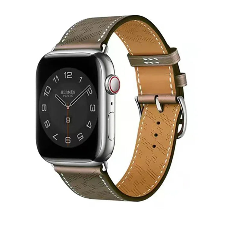 マイクロポーラスレザー製ストラップ、Apple Watch Ultra 49mm / シリーズ8＆7 45mm / SE 2＆6＆SE＆5＆4 44mm / 3＆2＆1 42mm用、Apple Watch シリーズ8＆7 41mm / SE 2＆6＆SE＆5＆4 40mm / 3＆2＆1 38mm用