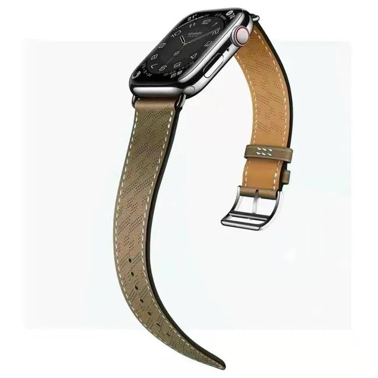 マイクロポーラスレザー製ストラップ、Apple Watch Ultra 49mm / シリーズ8＆7 45mm / SE 2＆6＆SE＆5＆4 44mm / 3＆2＆1 42mm用、Apple Watch シリーズ8＆7 41mm / SE 2＆6＆SE＆5＆4 40mm / 3＆2＆1 38mm用