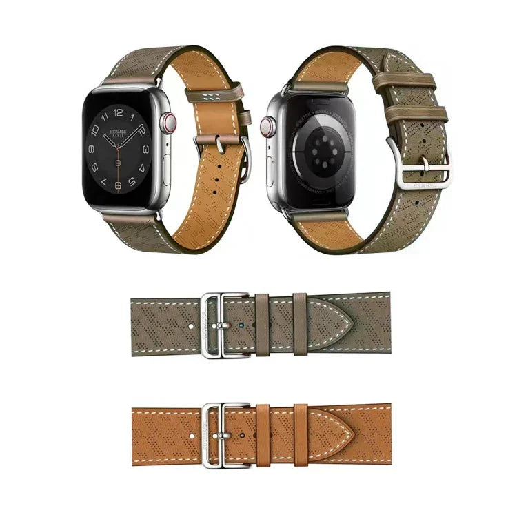 マイクロポーラスレザー製ストラップ、Apple Watch Ultra 49mm / シリーズ8＆7 45mm / SE 2＆6＆SE＆5＆4 44mm / 3＆2＆1 42mm用、Apple Watch シリーズ8＆7 41mm / SE 2＆6＆SE＆5＆4 40mm / 3＆2＆1 38mm用