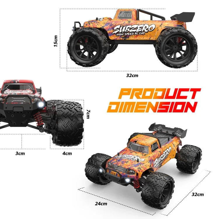 9500E 1:16スケールリモコン4WD高速車、9500E（レッド）、9500E（オレンジ）