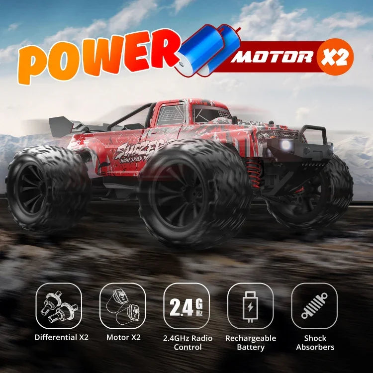 9500E 1:16スケールリモコン4WD高速車、9500E（レッド）、9500E（オレンジ）