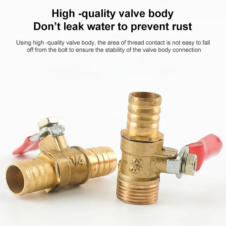 空気圧ホースコネクター銅製ボールバルブ、内側2バーブ8mm、内側2バーブ10mm、内側3バーブ8mm、内外1 1/8インチ、内外2 1/4インチ、内外3 3/8インチ、内外4 1/2インチ、ダブル内側1 1/8インチ