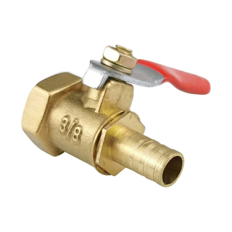 空気圧ホースコネクター銅製ボールバルブ、内側2バーブ8mm、内側2バーブ10mm、内側3バーブ8mm、内外1 1/8インチ、内外2 1/4インチ、内外3 3/8インチ、内外4 1/2インチ、ダブル内側1 1/8インチ