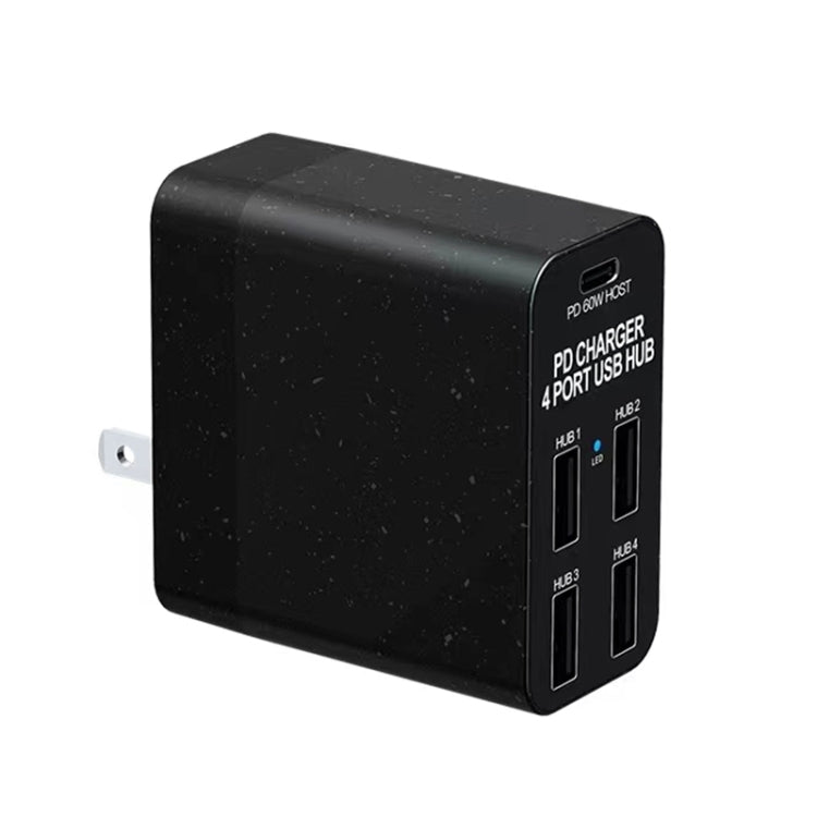 X83 65W出力 USB-C / Type-C + 4ポート USBハブ PD充電器、USプラグ、X83