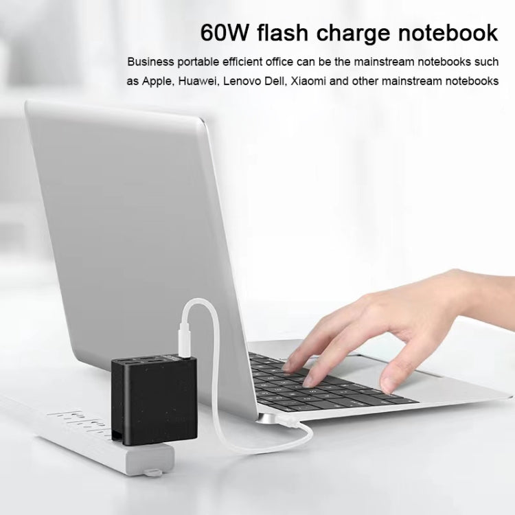 X83 65W出力 USB-C / Type-C + 4ポート USBハブ PD充電器、USプラグ、X83