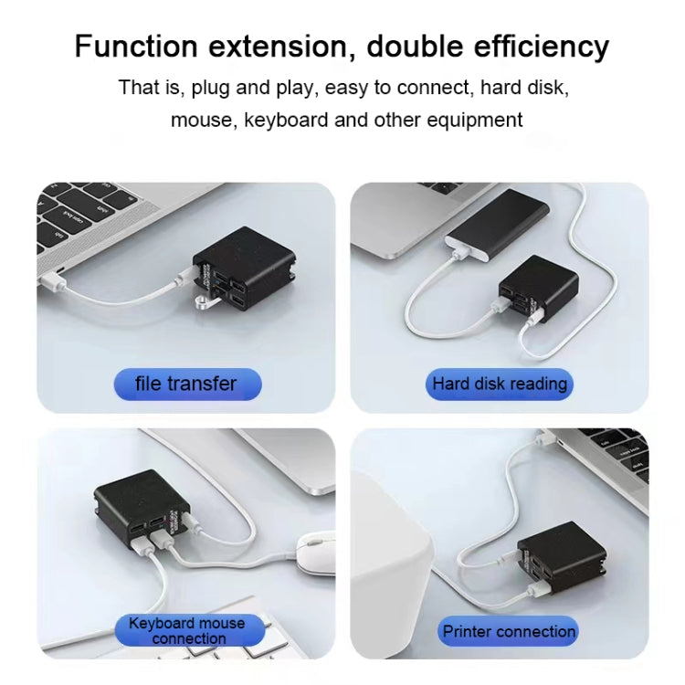 X83 65W出力 USB-C / Type-C + 4ポート USBハブ PD充電器、USプラグ、X83