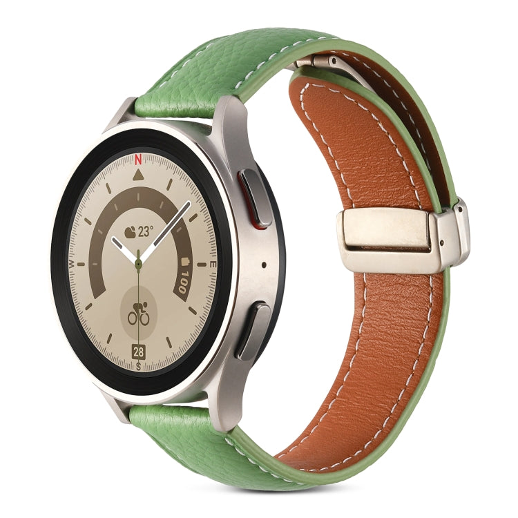折りたたみバックル本革ウォッチバンド、Samsung Galaxy Watch 5用