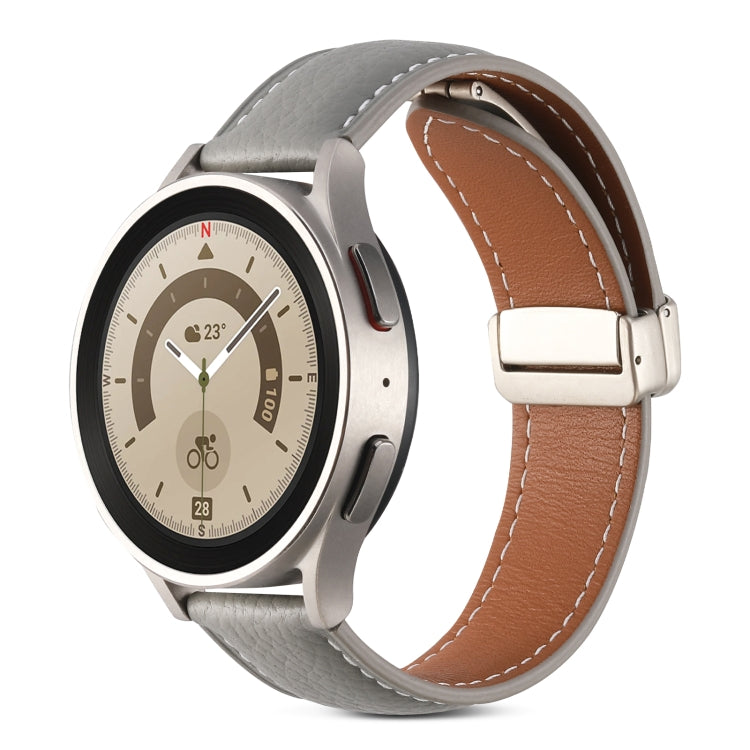 折りたたみバックル本革ウォッチバンド、Samsung Galaxy Watch 5用