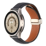 折りたたみバックル本革ウォッチバンド、Samsung Galaxy Watch 5用