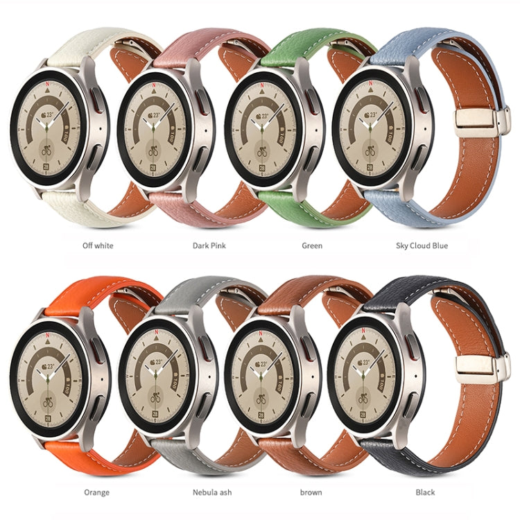折りたたみバックル本革ウォッチバンド、Samsung Galaxy Watch 5用