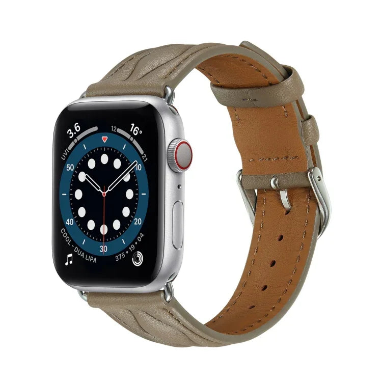 ハイパーボリックウェーブレザーストラップ、Apple Watch Ultra 49mm / シリーズ8＆7 45mm用、Apple Watch シリーズ8＆7 41mm用