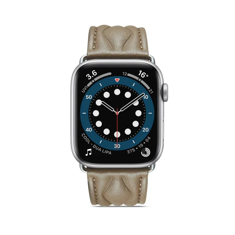 ハイパーボリックウェーブレザーストラップ、Apple Watch Ultra 49mm / シリーズ8＆7 45mm用、Apple Watch シリーズ8＆7 41mm用