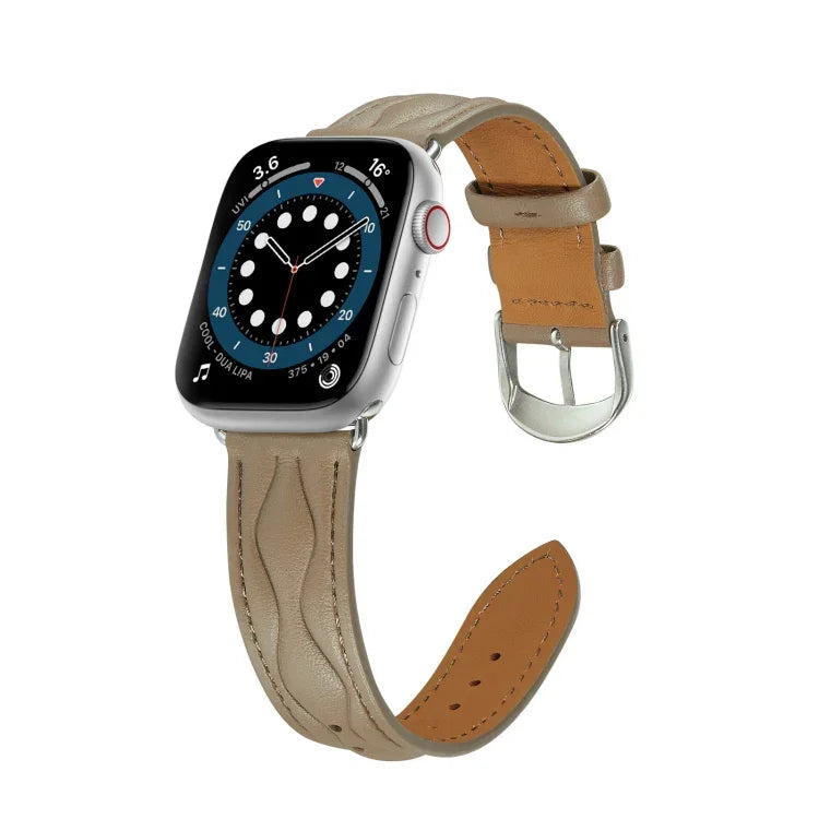 ハイパーボリックウェーブレザーストラップ、Apple Watch Ultra 49mm / シリーズ8＆7 45mm用、Apple Watch シリーズ8＆7 41mm用