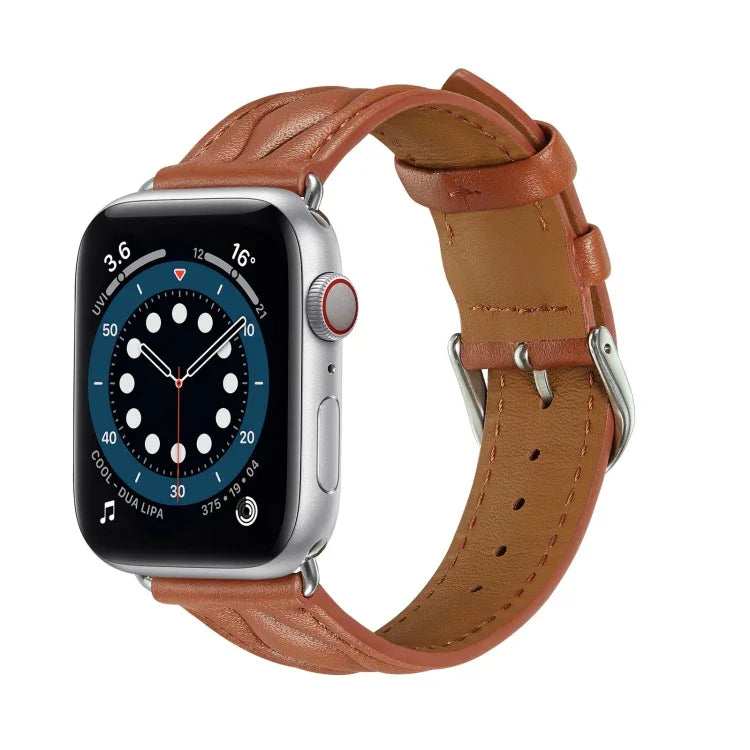 ハイパーボリックウェーブレザーストラップ、Apple Watch Ultra 49mm / シリーズ8＆7 45mm用、Apple Watch シリーズ8＆7 41mm用