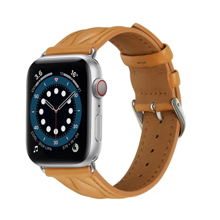 ハイパーボリックウェーブレザーストラップ、Apple Watch Ultra 49mm / シリーズ8＆7 45mm用、Apple Watch シリーズ8＆7 41mm用