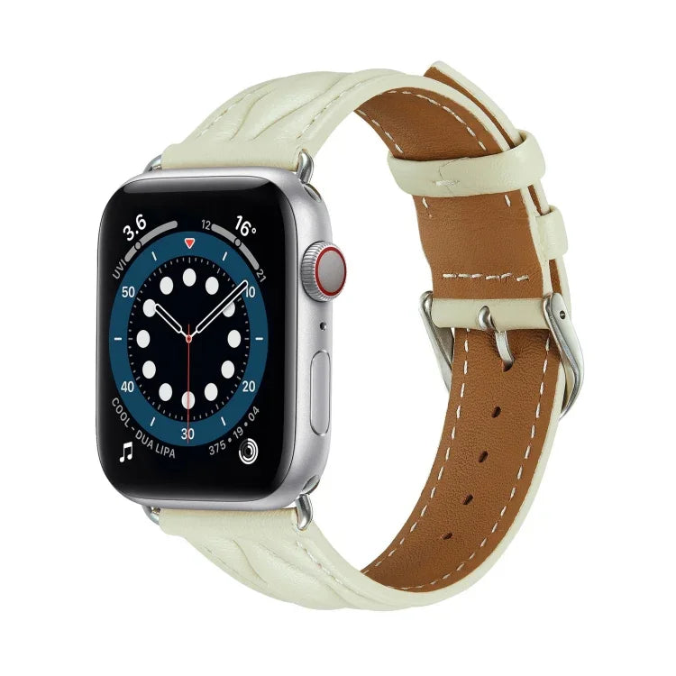 ハイパーボリックウェーブレザーストラップ、Apple Watch Ultra 49mm / シリーズ8＆7 45mm用、Apple Watch シリーズ8＆7 41mm用