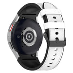 Samsung Galaxy Watch5 44mm / 40mm用シリコンレザーブラックバックルウォッチバンド、S、L