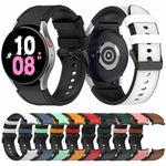 Samsung Galaxy Watch5 44mm / 40mm用シリコンレザーブラックバックルウォッチバンド、S、L