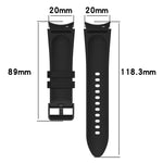 Samsung Galaxy Watch5 44mm / 40mm用シリコンレザーブラックバックルウォッチバンド、S、L