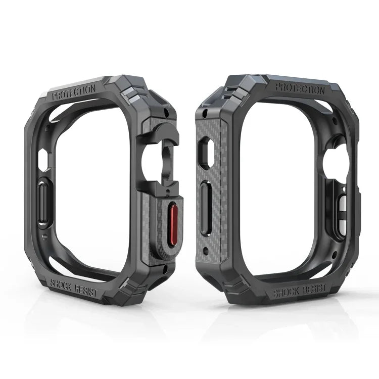 TPU＋PCカーボンファイバー衝撃吸収ケース、Apple Watch Ultra 3 / 2 / 1 49mm用