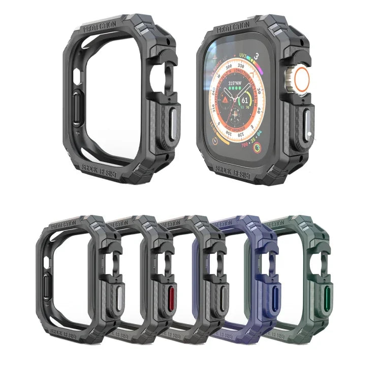 TPU＋PCカーボンファイバー衝撃吸収ケース、Apple Watch Ultra 3 / 2 / 1 49mm用