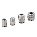 LAIZE ニッケルメッキ銅製オスねじストレート空気圧クイックコネクター、PC4-01、PC4-02、PC4-M5、PC6-01、PC6-02、PC6-03、PC6-04、PC6-M5、PC8-01、PC8-02、PC8-03、PC8-04、PC10-01、PC10-02、PC10-03、PC10-04、PC12-01、PC12-02、PC12-03、PC12-04、PC14-02