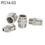 LAIZE ニッケルメッキ銅製オスねじストレート空気圧クイックコネクター、PC4-01、PC4-02、PC4-M5、PC6-01、PC6-02、PC6-03、PC6-04、PC6-M5、PC8-01、PC8-02、PC8-03、PC8-04、PC10-01、PC10-02、PC10-03、PC10-04、PC12-01、PC12-02、PC12-03、PC12-04、PC14-02