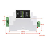 Waveshare DINレール RS485 から RJ45 シリアルサーバー POE機能付き, 23273