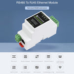 Waveshare DINレール RS485 から RJ45 シリアルサーバー POE機能付き, 23273