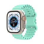 オーシャンスタイルシリコンウォッチバンド、Apple Watch Ultra 49mm / シリーズ8＆7 45mm / SE 2＆6＆SE＆5＆4 44mm / 3＆2＆1 42mm用、Apple Watch シリーズ8＆7 41mm / SE 2＆6＆SE＆5＆4 40mm / 3＆2＆1 38mm用