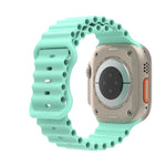オーシャンスタイルシリコンウォッチバンド、Apple Watch Ultra 49mm / シリーズ8＆7 45mm / SE 2＆6＆SE＆5＆4 44mm / 3＆2＆1 42mm用、Apple Watch シリーズ8＆7 41mm / SE 2＆6＆SE＆5＆4 40mm / 3＆2＆1 38mm用
