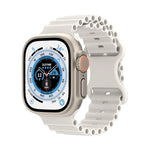オーシャンスタイルシリコンウォッチバンド、Apple Watch Ultra 49mm / シリーズ8＆7 45mm / SE 2＆6＆SE＆5＆4 44mm / 3＆2＆1 42mm用、Apple Watch シリーズ8＆7 41mm / SE 2＆6＆SE＆5＆4 40mm / 3＆2＆1 38mm用