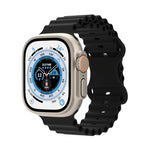 オーシャンスタイルシリコンウォッチバンド、Apple Watch Ultra 49mm / シリーズ8＆7 45mm / SE 2＆6＆SE＆5＆4 44mm / 3＆2＆1 42mm用、Apple Watch シリーズ8＆7 41mm / SE 2＆6＆SE＆5＆4 40mm / 3＆2＆1 38mm用