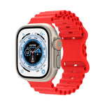 オーシャンスタイルシリコンウォッチバンド、Apple Watch Ultra 49mm / シリーズ8＆7 45mm / SE 2＆6＆SE＆5＆4 44mm / 3＆2＆1 42mm用、Apple Watch シリーズ8＆7 41mm / SE 2＆6＆SE＆5＆4 40mm / 3＆2＆1 38mm用