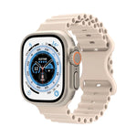 オーシャンスタイルシリコンウォッチバンド、Apple Watch Ultra 49mm / シリーズ8＆7 45mm / SE 2＆6＆SE＆5＆4 44mm / 3＆2＆1 42mm用、Apple Watch シリーズ8＆7 41mm / SE 2＆6＆SE＆5＆4 40mm / 3＆2＆1 38mm用