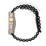 オーシャンスタイルシリコンウォッチバンド、Apple Watch Ultra 49mm / シリーズ8＆7 45mm / SE 2＆6＆SE＆5＆4 44mm / 3＆2＆1 42mm用、Apple Watch シリーズ8＆7 41mm / SE 2＆6＆SE＆5＆4 40mm / 3＆2＆1 38mm用