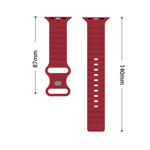 オーシャンスタイルシリコンウォッチバンド、Apple Watch Ultra 49mm / シリーズ8＆7 45mm / SE 2＆6＆SE＆5＆4 44mm / 3＆2＆1 42mm用、Apple Watch シリーズ8＆7 41mm / SE 2＆6＆SE＆5＆4 40mm / 3＆2＆1 38mm用