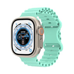 オーシャンスタイルシリコンウォッチバンド、Apple Watch Ultra 49mm / シリーズ8＆7 45mm / SE 2＆6＆SE＆5＆4 44mm / 3＆2＆1 42mm用、Apple Watch シリーズ8＆7 41mm / SE 2＆6＆SE＆5＆4 40mm / 3＆2＆1 38mm用