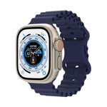 オーシャンスタイルシリコンウォッチバンド、Apple Watch Ultra 49mm / シリーズ8＆7 45mm / SE 2＆6＆SE＆5＆4 44mm / 3＆2＆1 42mm用、Apple Watch シリーズ8＆7 41mm / SE 2＆6＆SE＆5＆4 40mm / 3＆2＆1 38mm用