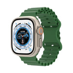 オーシャンスタイルシリコンウォッチバンド、Apple Watch Ultra 49mm / シリーズ8＆7 45mm / SE 2＆6＆SE＆5＆4 44mm / 3＆2＆1 42mm用、Apple Watch シリーズ8＆7 41mm / SE 2＆6＆SE＆5＆4 40mm / 3＆2＆1 38mm用