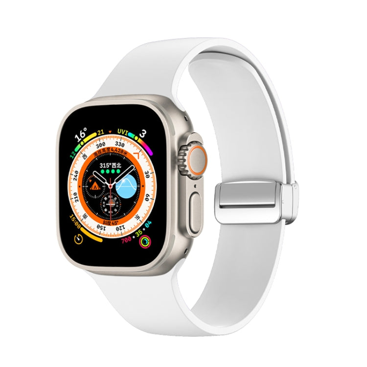 フォールディングバックルシリコンウォッチバンド、Apple Watch Ultra 49mm用、Apple Watch シリーズ8＆7 45mm / SE 2＆6＆SE＆5＆4 44mm / 3＆2＆1 42mm用