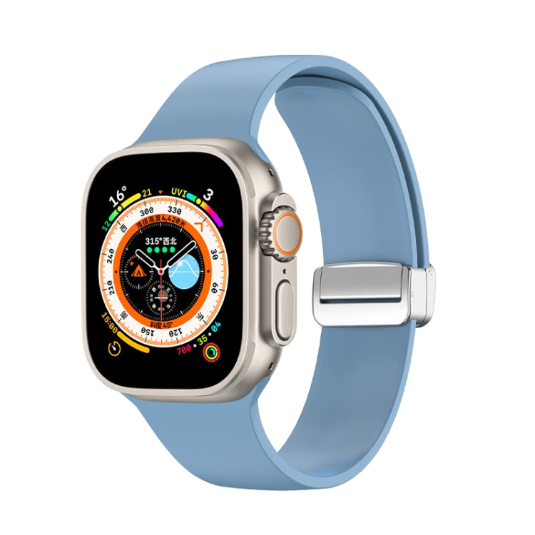 フォールディングバックルシリコンウォッチバンド、Apple Watch Ultra 49mm用、Apple Watch シリーズ8＆7 45mm / SE 2＆6＆SE＆5＆4 44mm / 3＆2＆1 42mm用