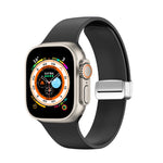 フォールディングバックルシリコンウォッチバンド、Apple Watch Ultra 49mm用、Apple Watch シリーズ8＆7 45mm / SE 2＆6＆SE＆5＆4 44mm / 3＆2＆1 42mm用
